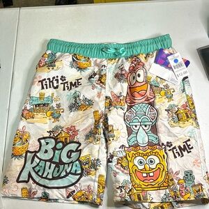 SpongeBob Tiki time swimming trunks size medium men’s